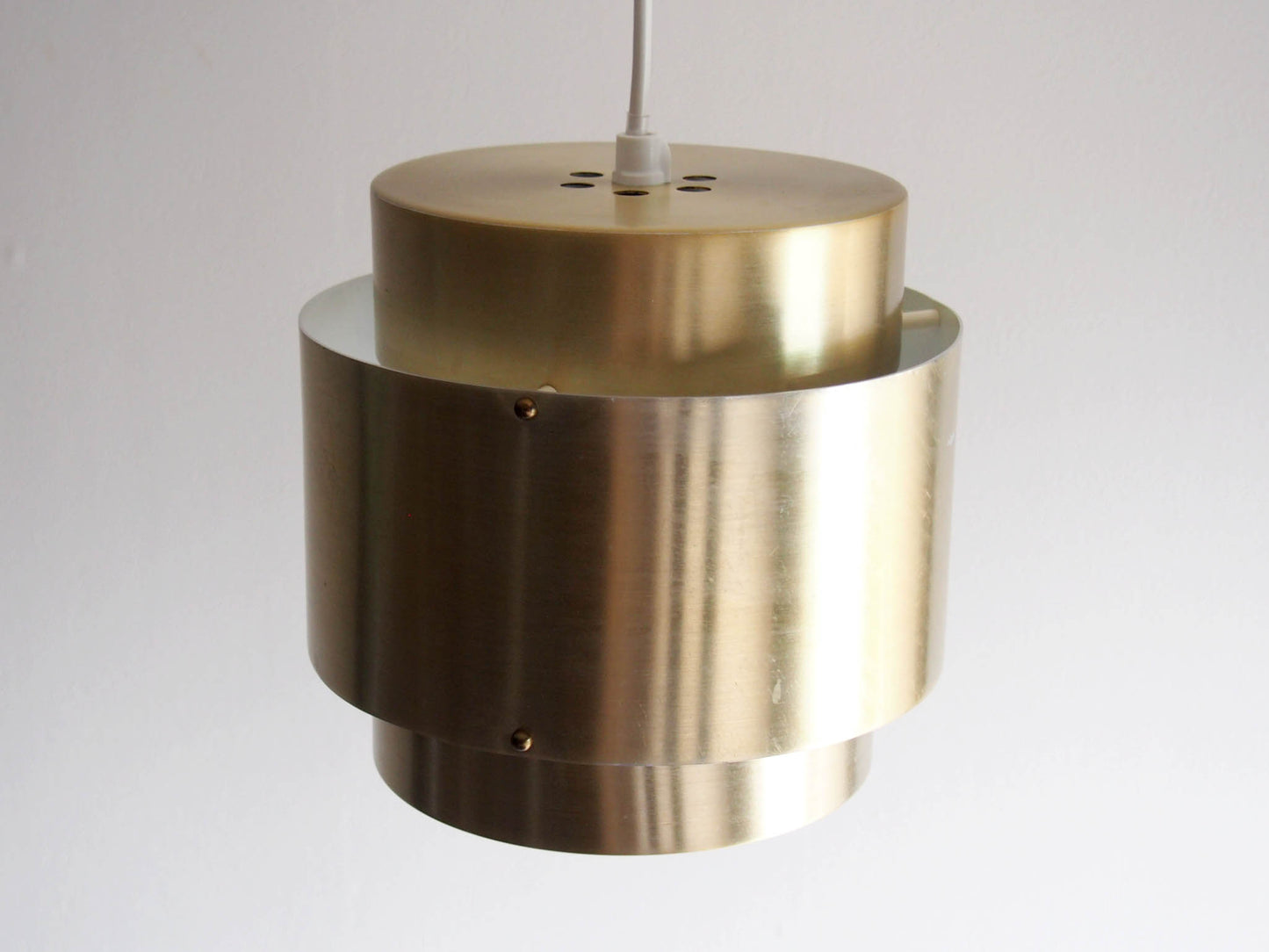 Vintage - Denmark - Gold metal pendant lamp