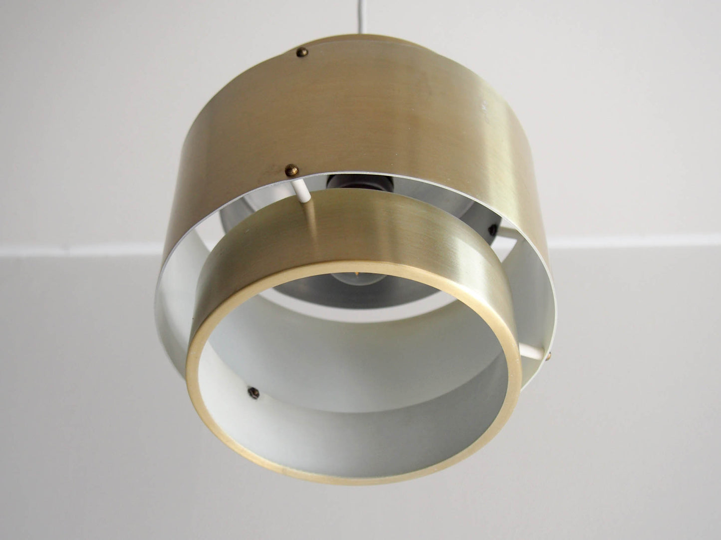 Vintage - Denmark - Gold metal pendant lamp