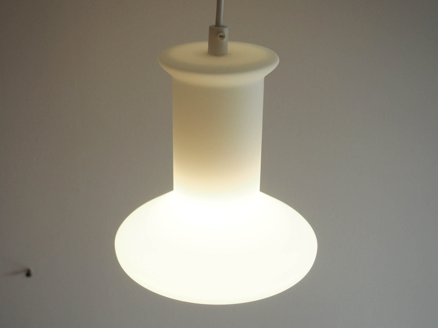 Vintage - Denmark - White glass pendant lamp