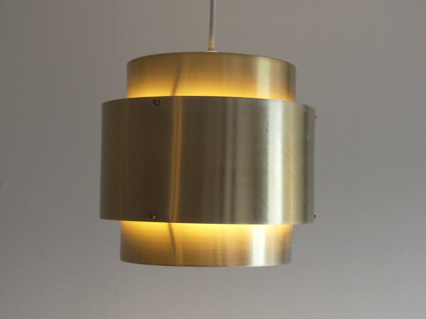 Vintage - Denmark - Gold metal pendant lamp